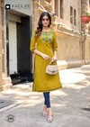 Suchitra By Kadlee Heavy Rayon Handwork Kurti Collections